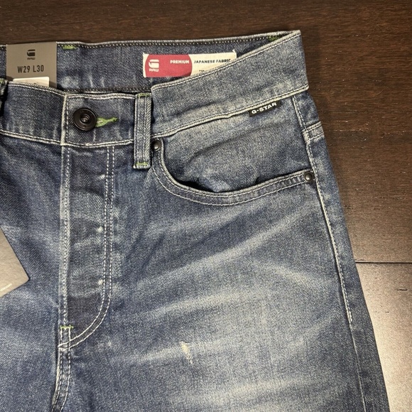 G Star Raw 3301 Size 29 X 30 13oz Slim Stretch Japanese Selvedge Destroyed Jeans - Picture 2 of 8